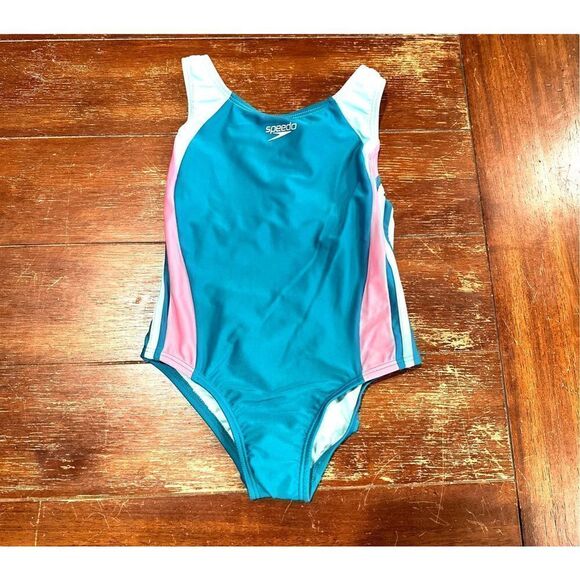 Speedo Girls' Swimsuit One Piece Infinity Splice Thick Strap - Picture 1 of 4